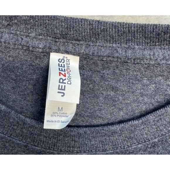Jerzees Dry Power Tacor Logo Gray T-Shirt M 50/50 Cotton Polyester Blend - Picture 3 of 9